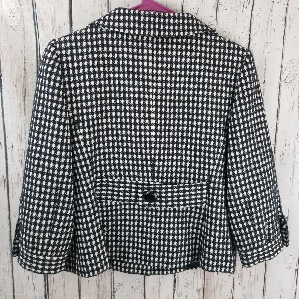 Ann Taylor Petites 10P Black and White Blazer EUC - Picture 3 of 6